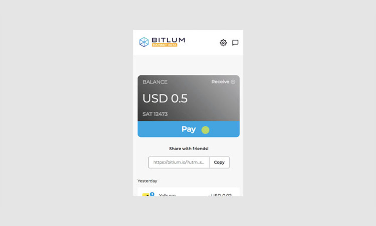 Bitlum project screenshot